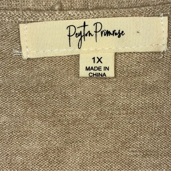 Peyton Primrose ColorBlock Sleeveless Cardigan Sweater Vest 1x - Picture 4 of 5